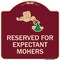 Signmission Reserved for Expectant Mothers W/ Stork & Baby Graphic Heavy-Gauge Alum, 18" L, 18" H, BU-1818-23201 A-DES-BU-1818-23201 - alternate 1
